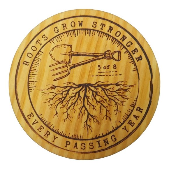 Wooden Coffee Tea Beverage Drink Coasters 5 And 6 Of 8 Round Copenhagen NEW Box - Picture 4 of 8